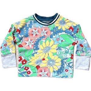 Gymboree Floral Print Crew Neck Sweatshirt